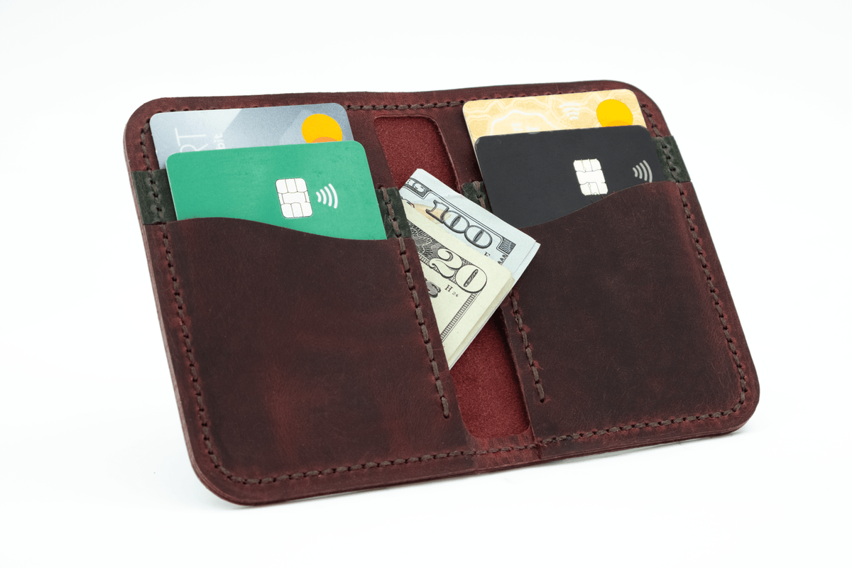 Egret - Handmade Leather Wallet - Grainline Leather Co.